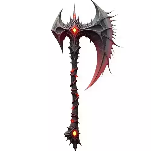 Red Dragon Wing Scythe 3D Model Low-poly 3D model
