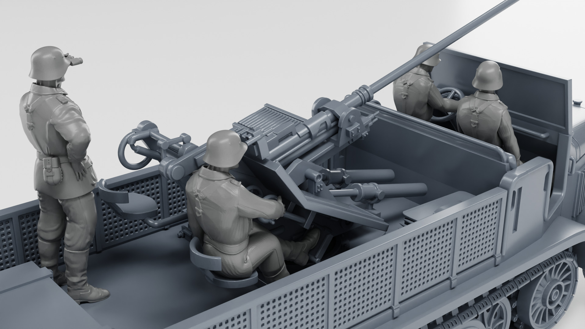 Sd Kfz 6-2 - 37mm Flak 36 Auf 5t Zugkraftwagen 3D print model_11