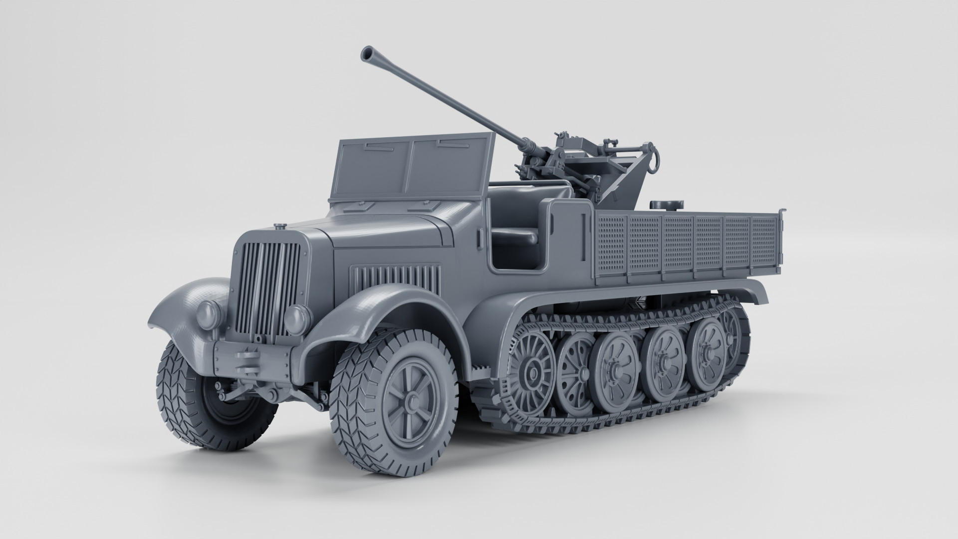 Sd Kfz 6-2 - 37mm Flak 36 Auf 5t Zugkraftwagen 3D print model_3
