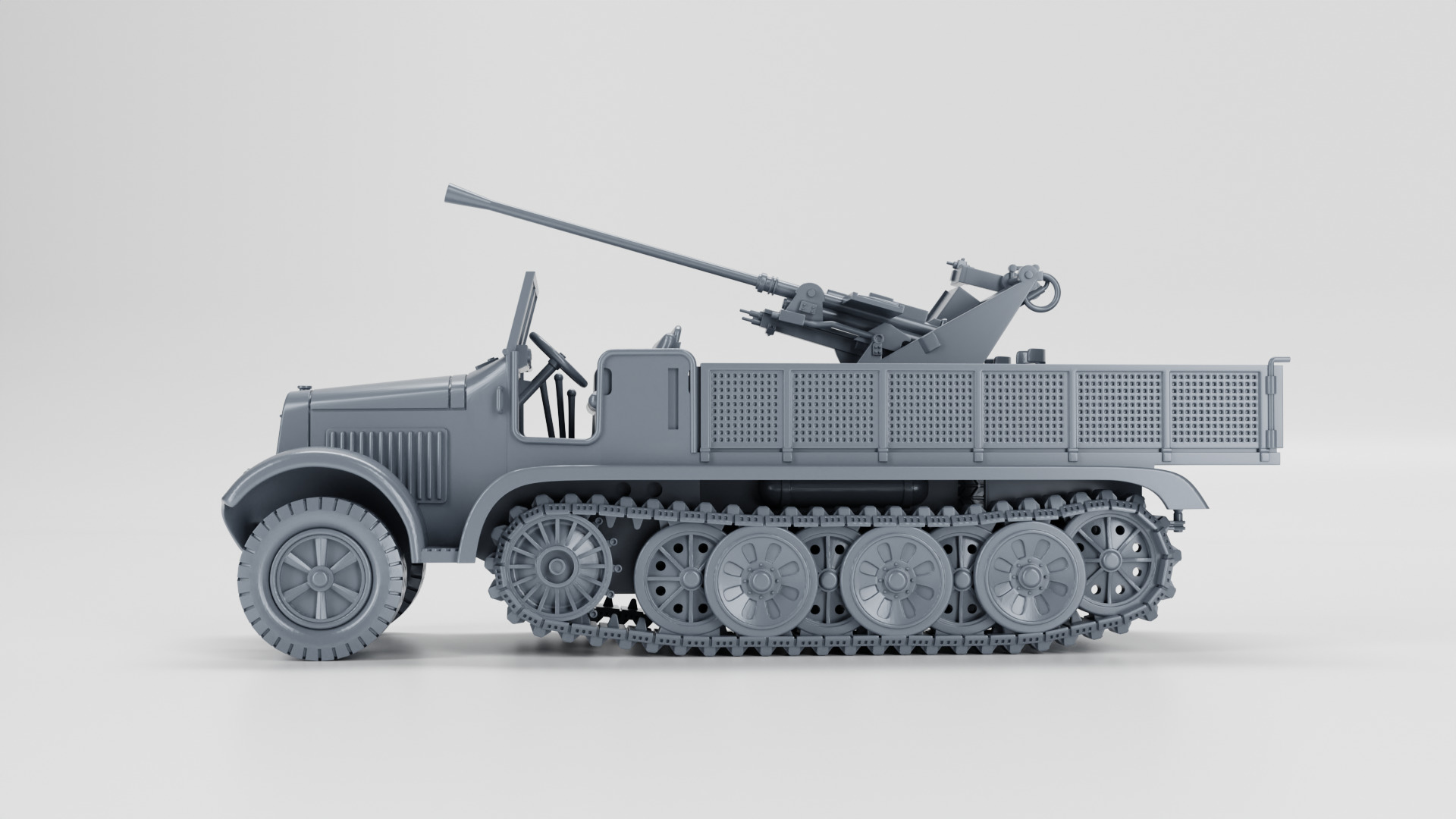 Sd Kfz 6-2 - 37mm Flak 36 Auf 5t Zugkraftwagen 3D print model_6