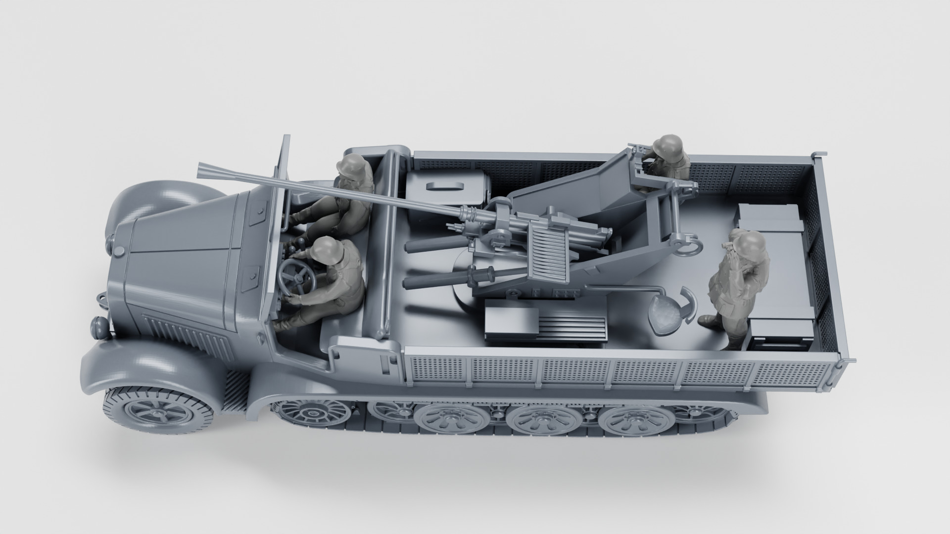 Sd Kfz 6-2 - 37mm Flak 36 Auf 5t Zugkraftwagen 3D print model_10