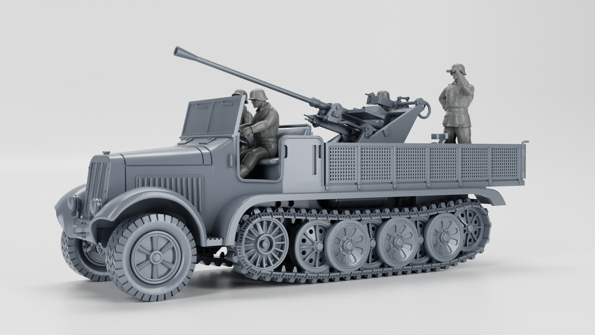 Sd Kfz 6-2 - 37mm Flak 36 Auf 5t Zugkraftwagen 3D print model_5