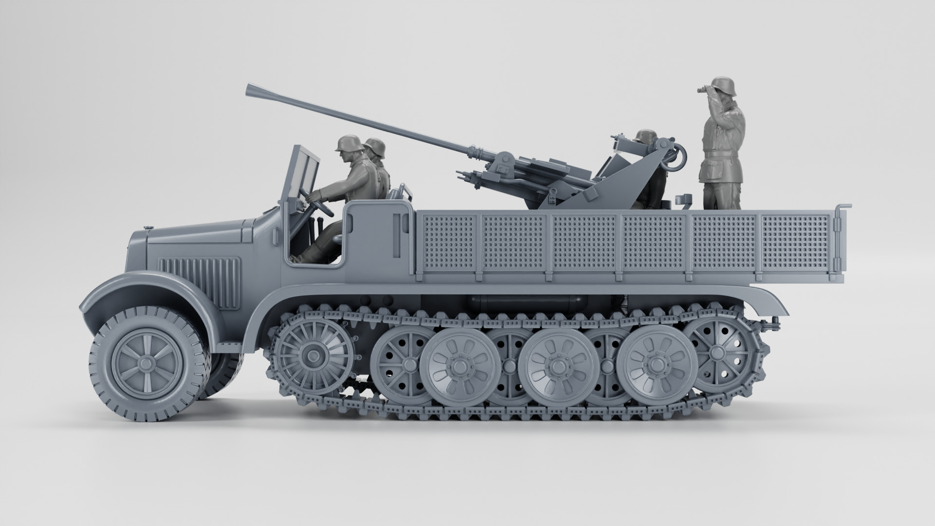 Sd Kfz 6-2 - 37mm Flak 36 Auf 5t Zugkraftwagen 3D print model_2