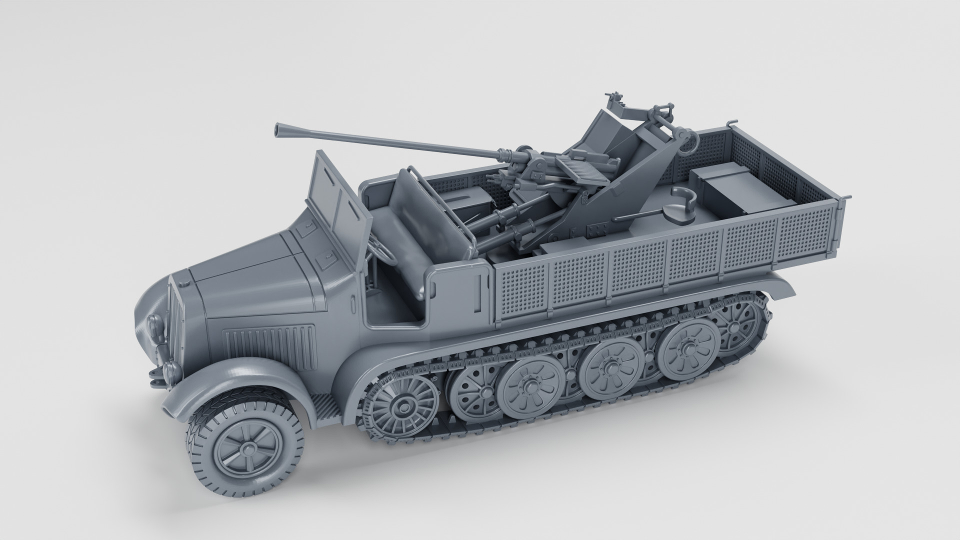 Sd Kfz 6-2 - 37mm Flak 36 Auf 5t Zugkraftwagen 3D print model_7