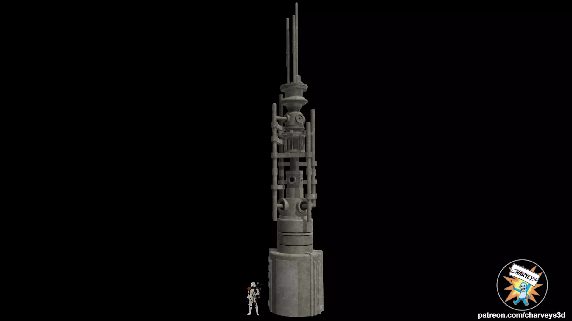  Star Wars Mos Eisley Spire for 4 and 6 inch figures  3D print model_0