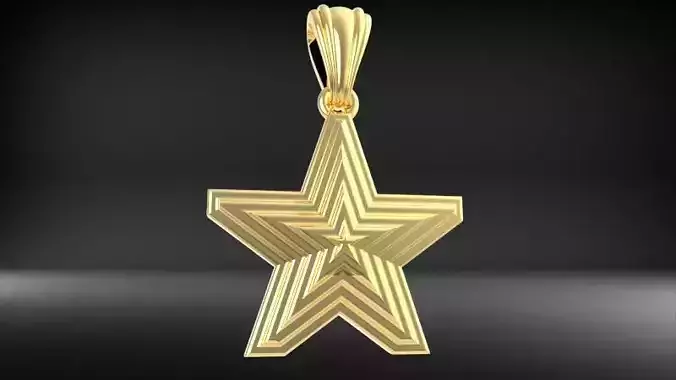 Cryspy 5 Five Star Pendant Charm Necklace Jewelry