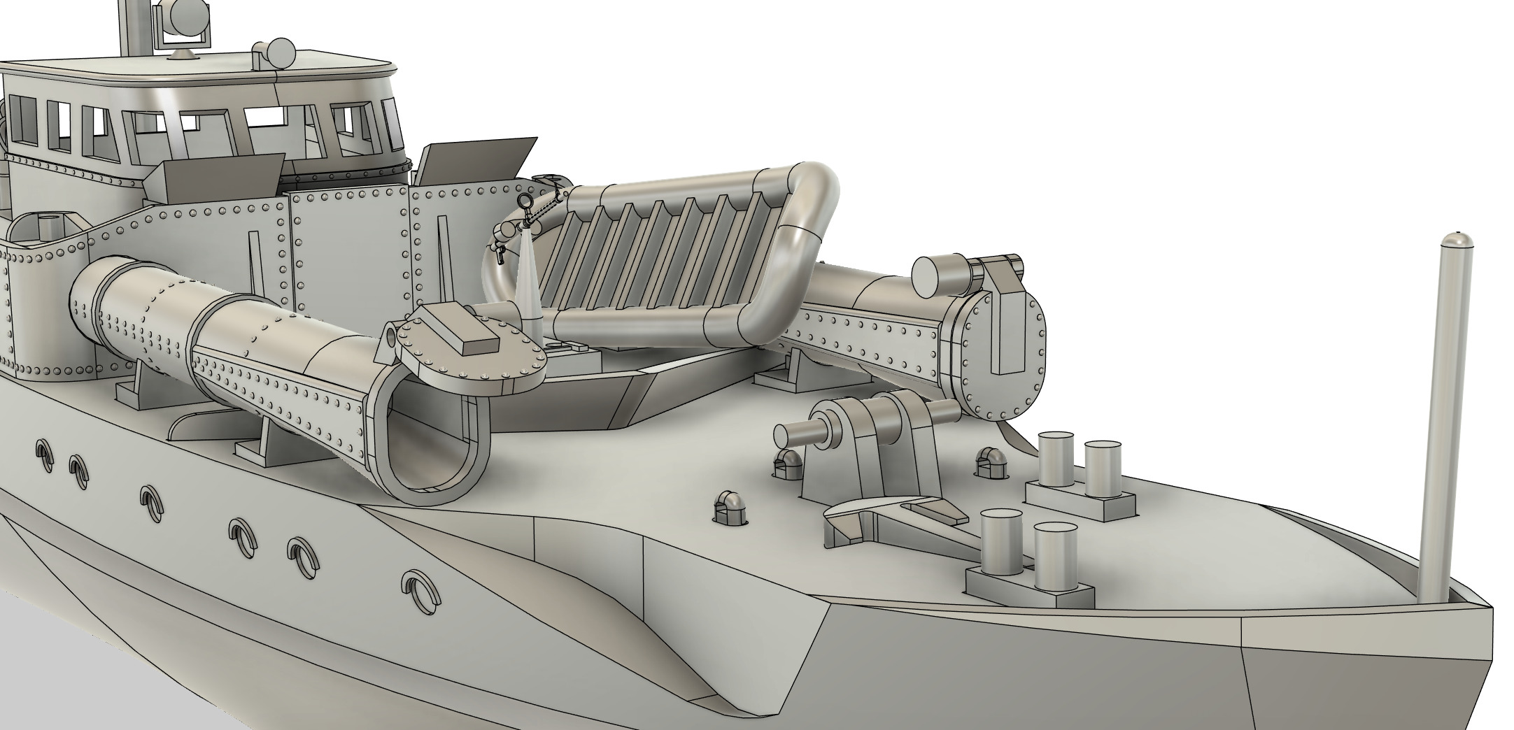 Schnellboot RC Model 1-48 Scale 3D print model_6