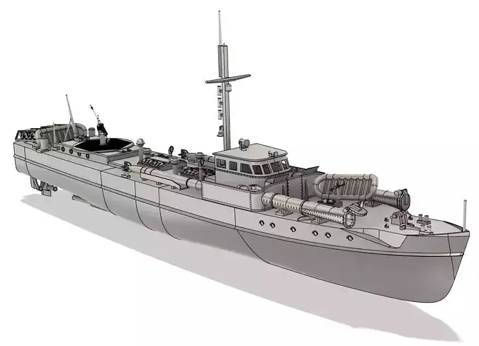 Schnellboot RC Model 1-48 Scale 3D print model