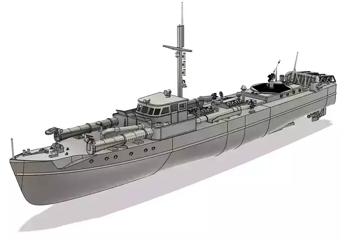 Schnellboot RC Model 1-48 Scale 3D print model Schnellboot RC Model 1-48 Scale 3D print model