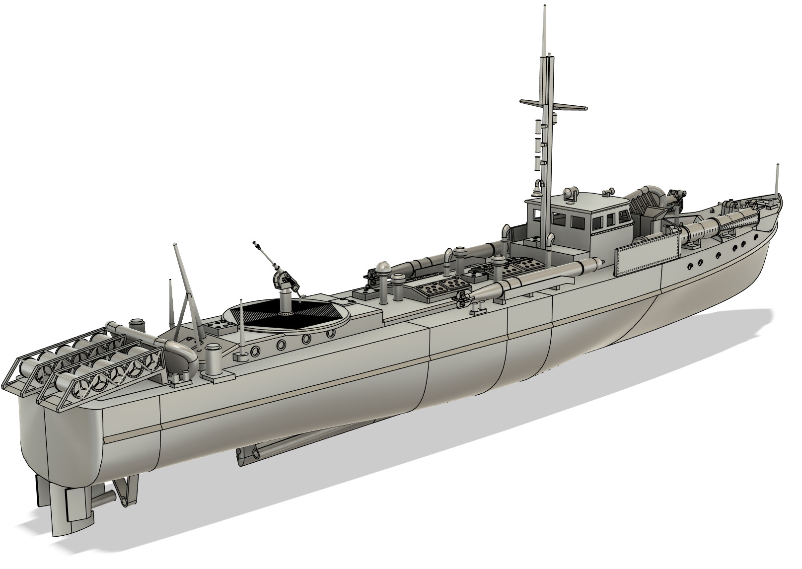 Schnellboot RC Model 1-48 Scale 3D print model_1