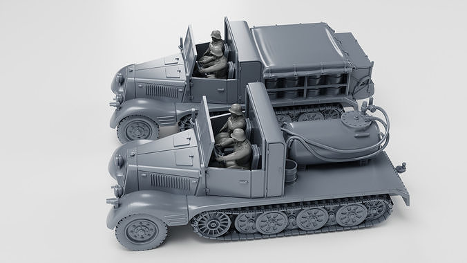 Sd Kfz 11-2 Decontamination and Sd Kfz 11-3 Chemical warfare 3D print model