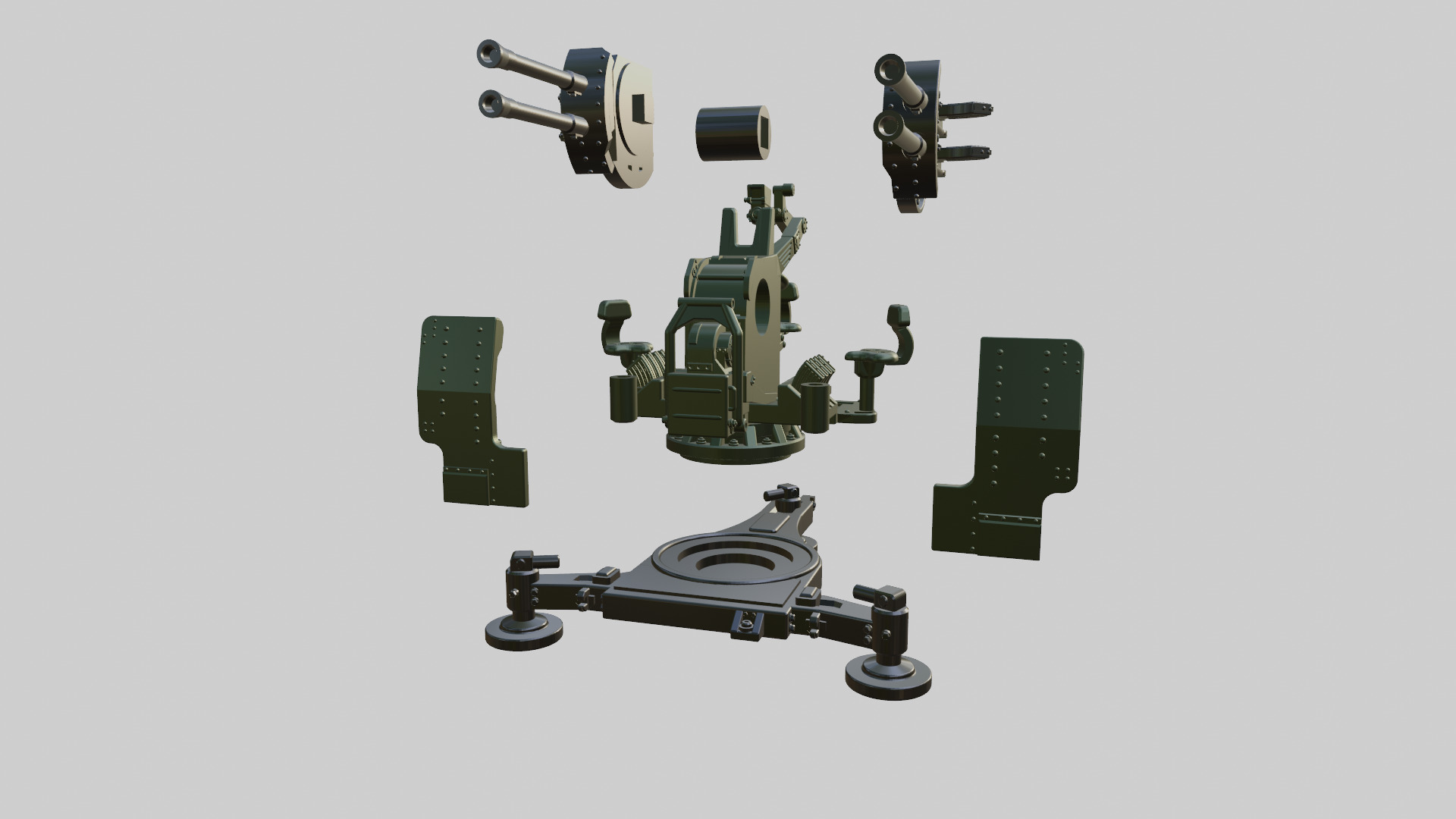 Sd Kfz 7-1 with 20mm Flakvierling 38 3D print model_8