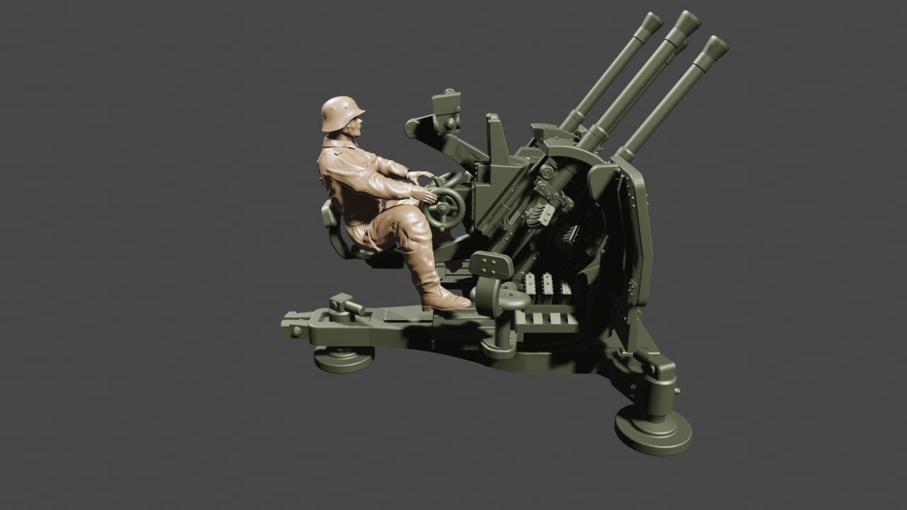 Sd Kfz 7-1 with 20mm Flakvierling 38 3D print model_11