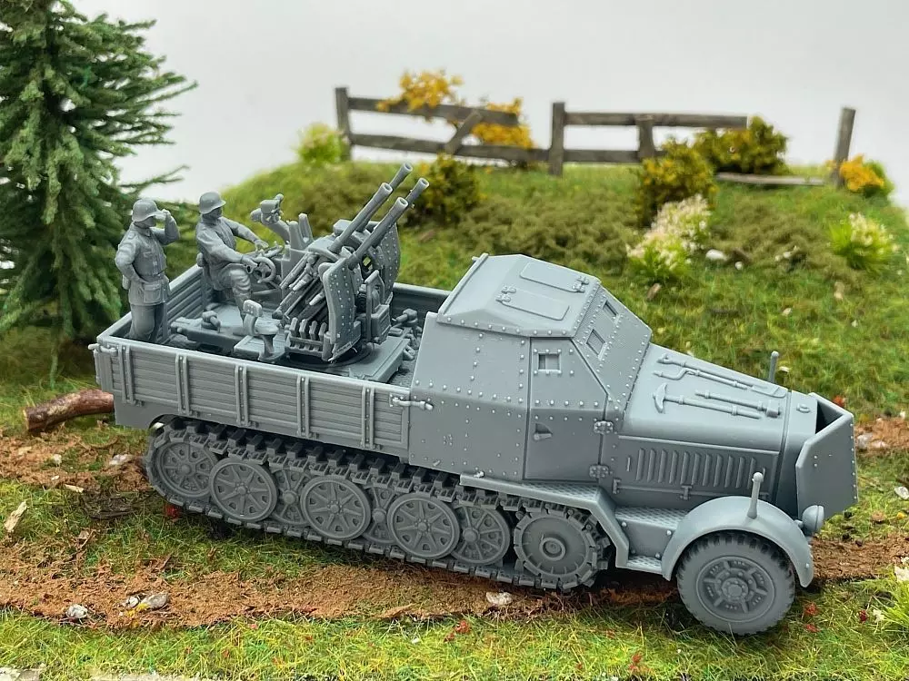 Sd Kfz 7-1 with 20mm Flakvierling 38 3D print model_0
