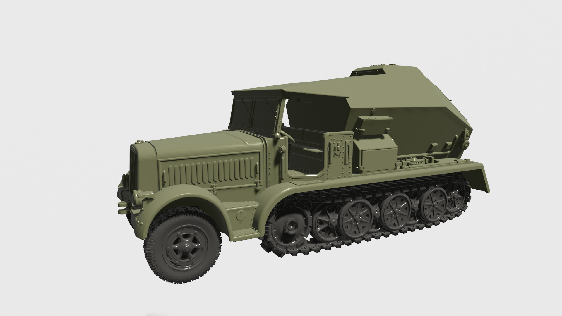 Sd Kfz 7-3 - The Feuerleitpanzerfahrzeug fur V-2 Raketen 3D print model_2