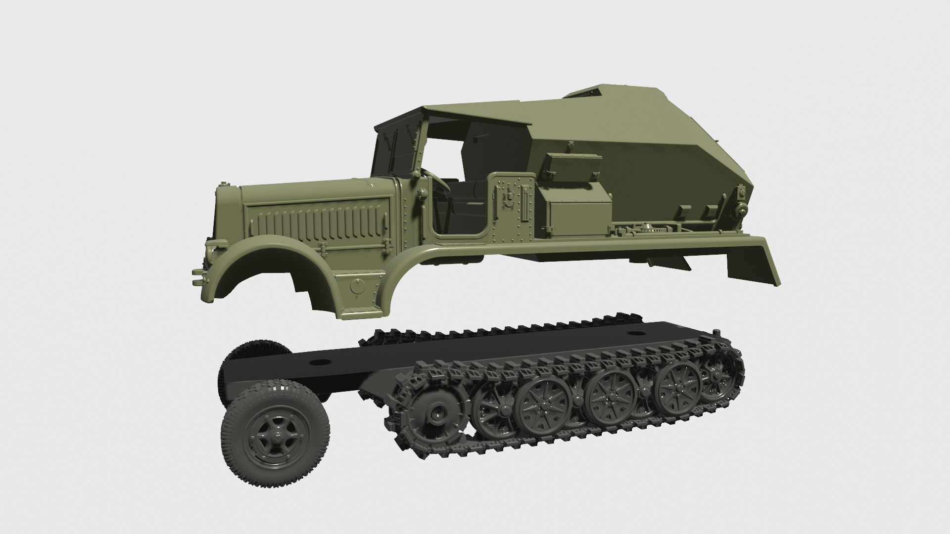 Sd Kfz 7-3 - The Feuerleitpanzerfahrzeug fur V-2 Raketen 3D print model_8