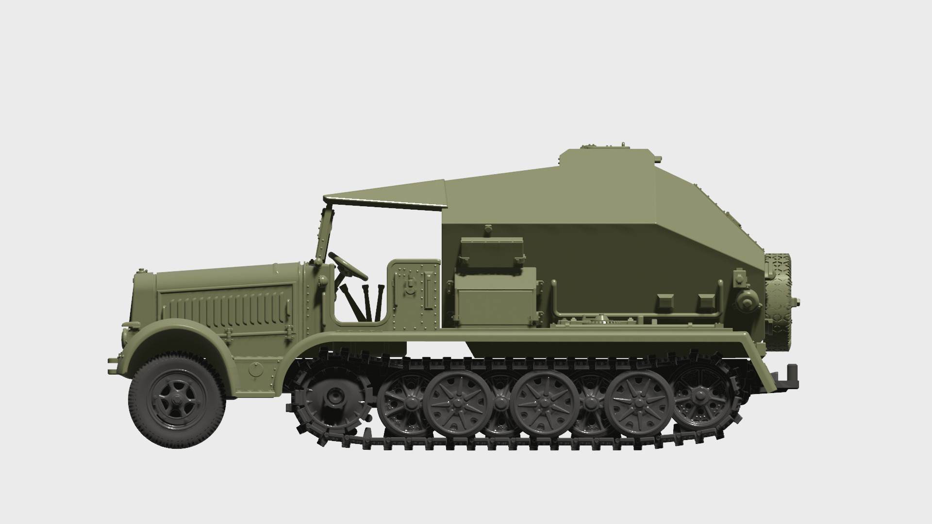Sd Kfz 7-3 - The Feuerleitpanzerfahrzeug fur V-2 Raketen 3D print model_7