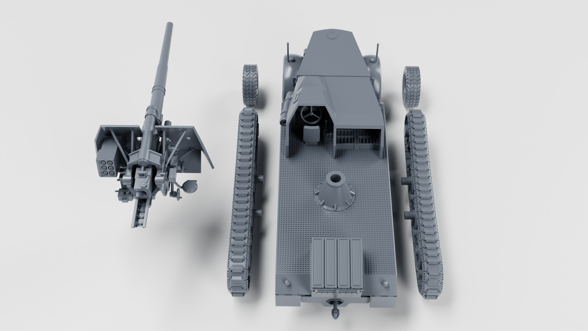 Sd Kfz 8 - 88mm Flak 18 auf Schwere Zugkraftwagen 12t 3D print model_8