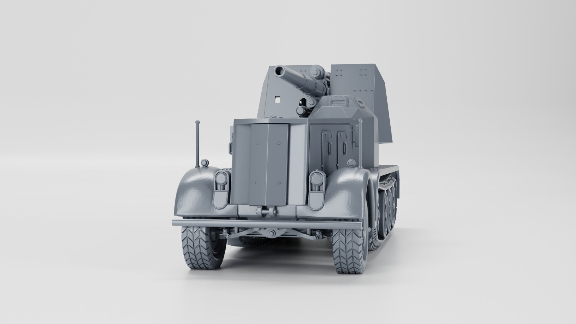 Sd Kfz 8 - 88mm Flak 18 auf Schwere Zugkraftwagen 12t 3D print model_3
