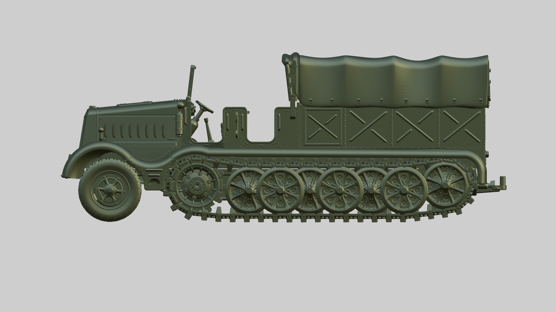 Sd Kfz 9 Zugkraftwagen 18t - FAMO 3D print model_5