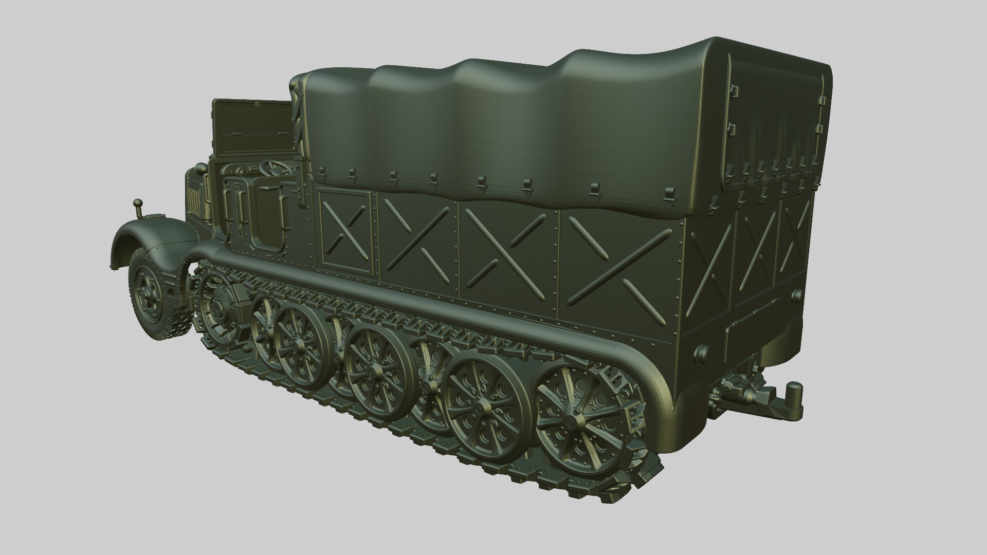 Sd Kfz 9 Zugkraftwagen 18t - FAMO 3D print model_4