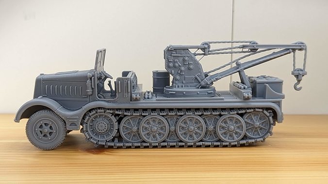 Sd Kfz 9-1 - Crane vehicle 3D print model