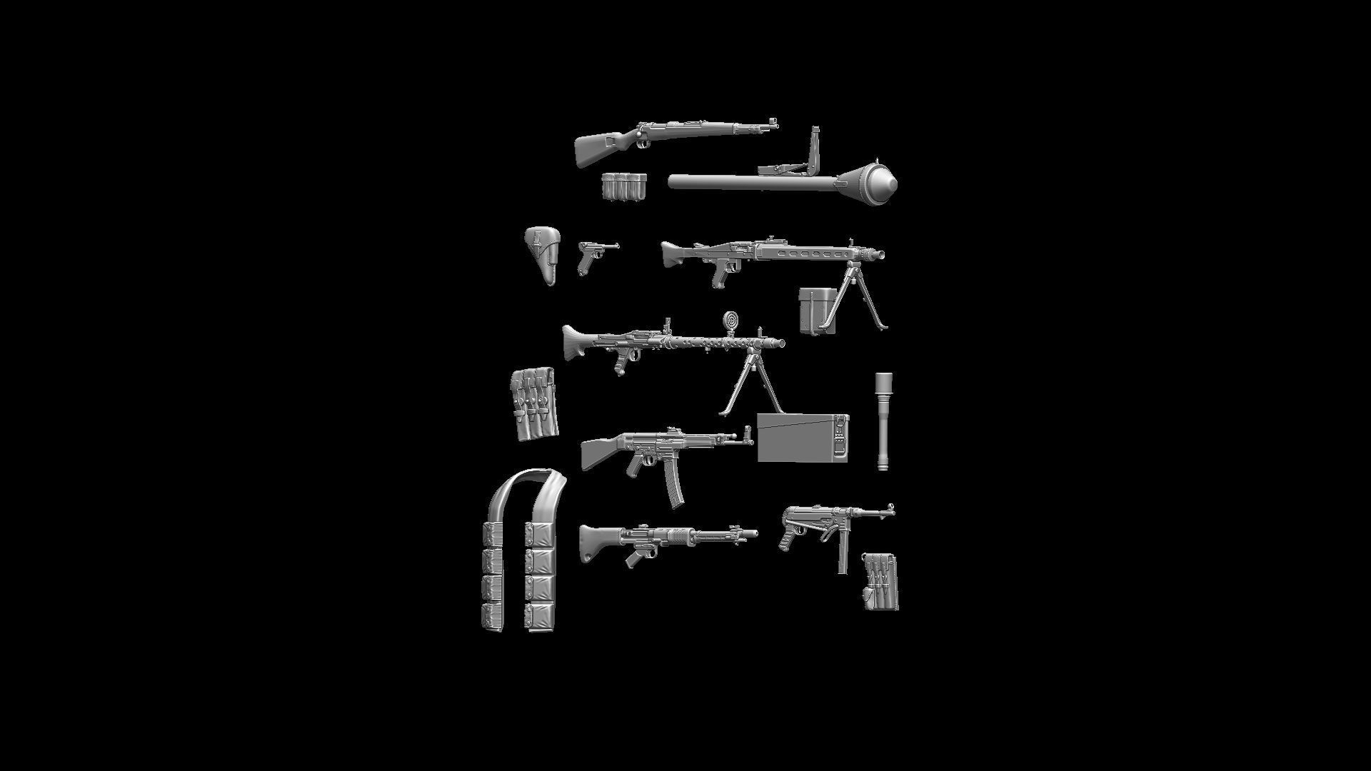 German equipment and weapon ww2 3D print model_9