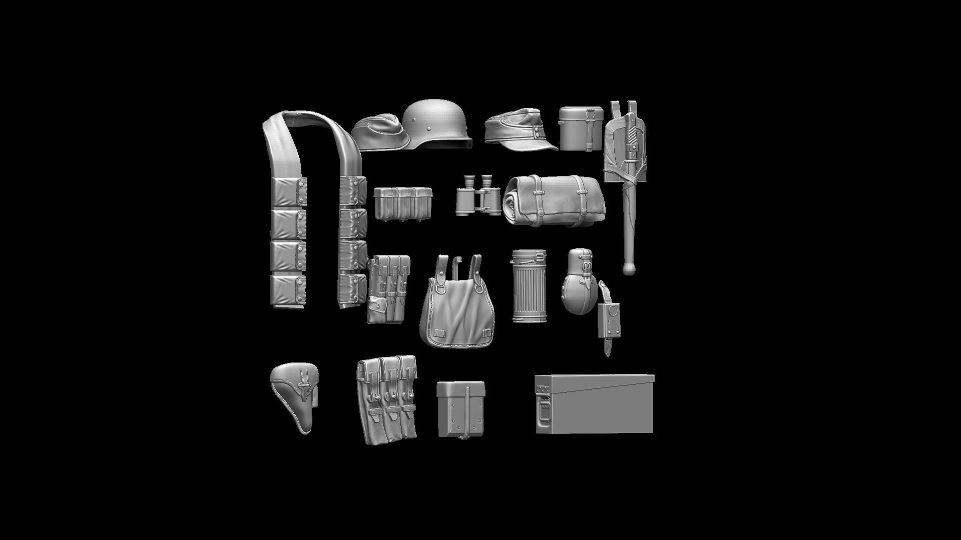 German equipment and weapon ww2 3D print model_8