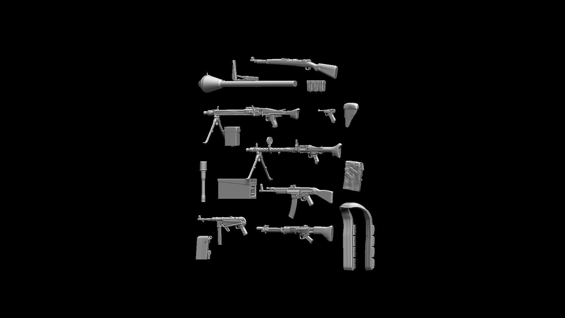 German equipment and weapon ww2 3D print model_14