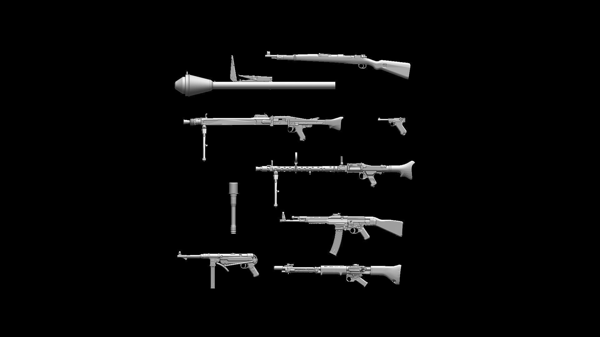 German equipment and weapon ww2 3D print model_29