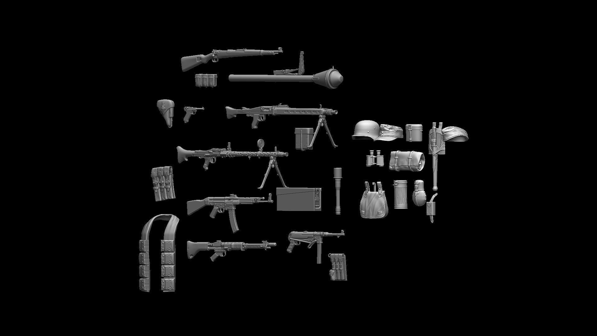 German equipment and weapon ww2 3D print model_17