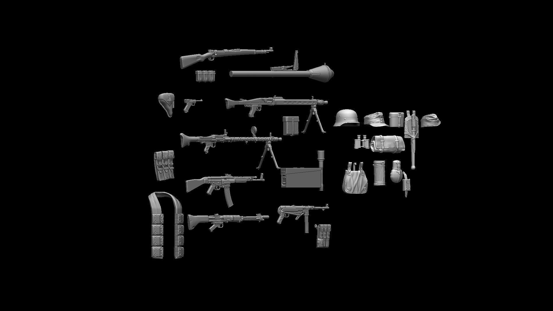 German equipment and weapon ww2 3D print model_18