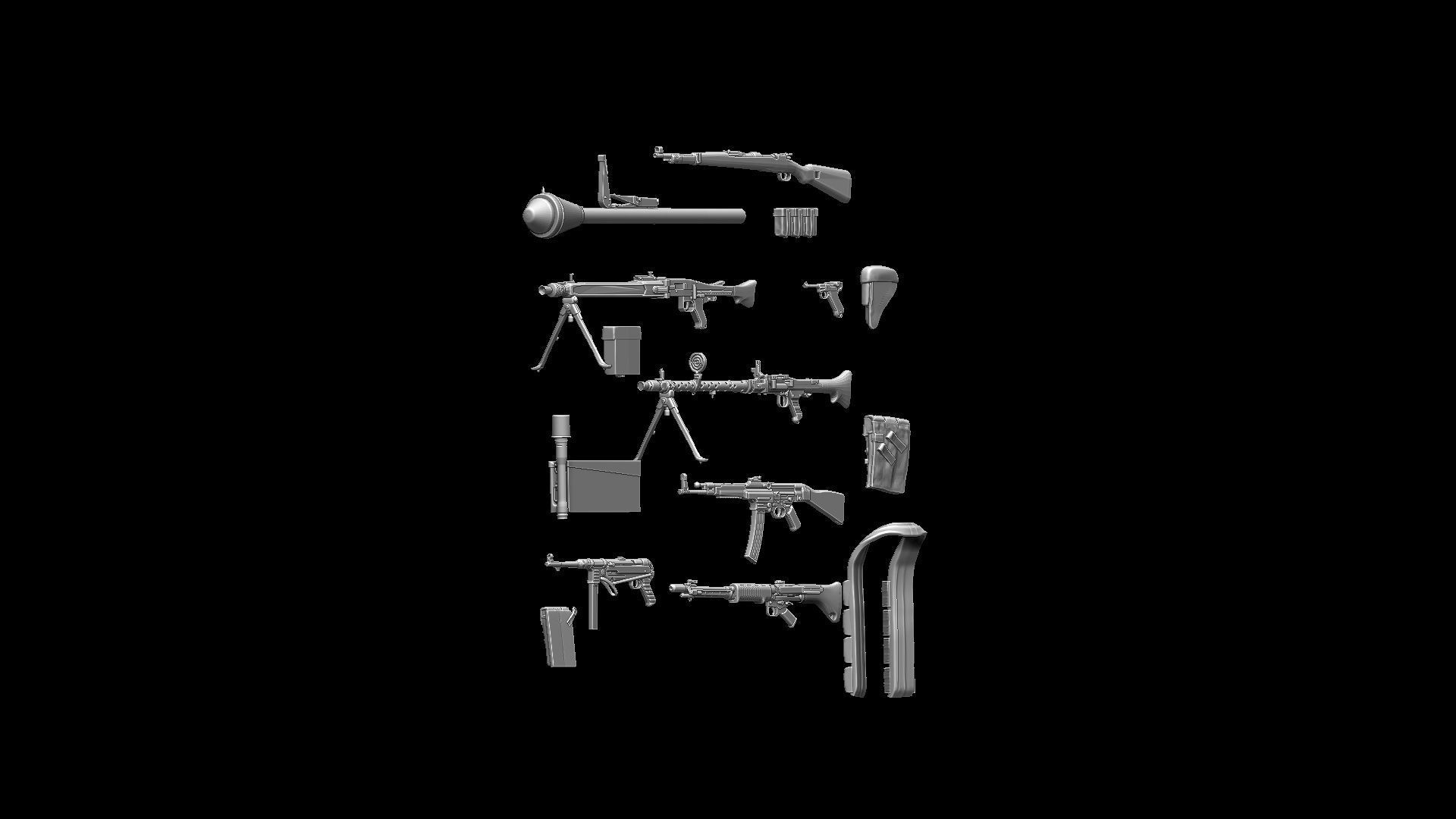 German equipment and weapon ww2 3D print model_6