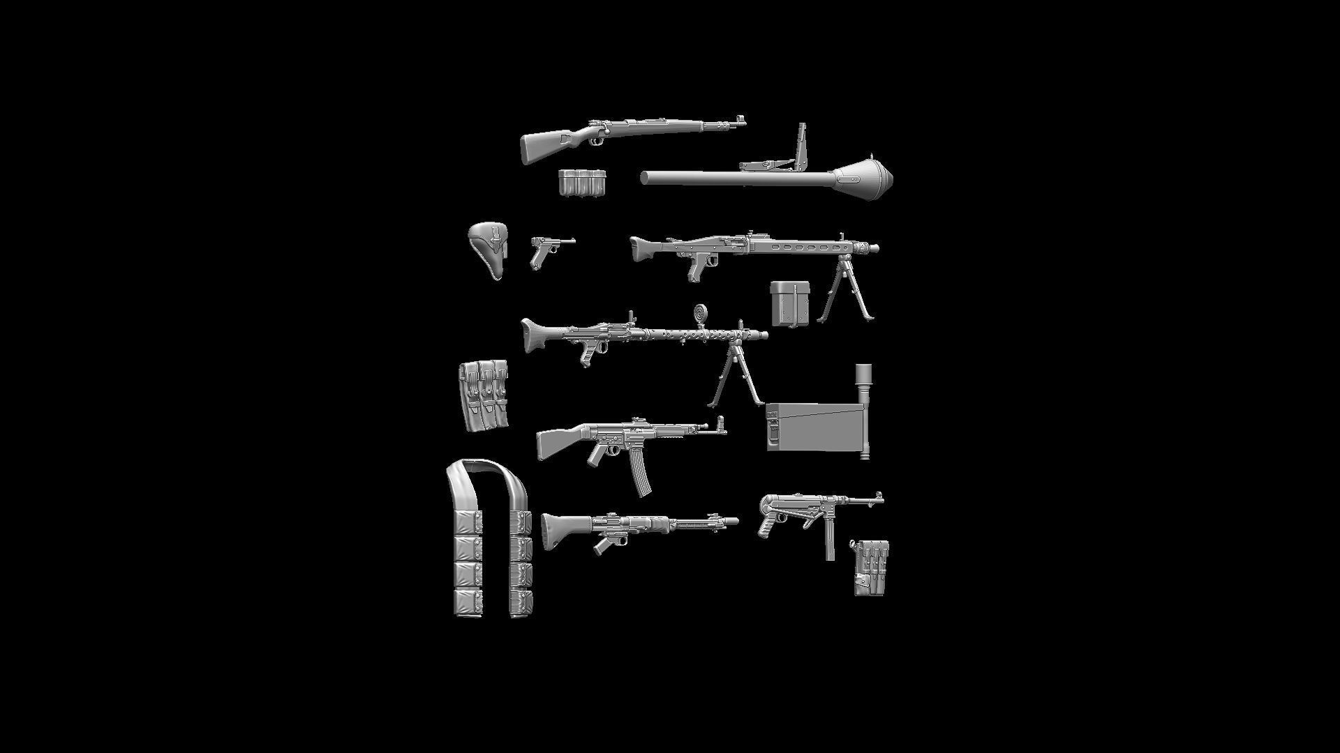 German equipment and weapon ww2 3D print model_10