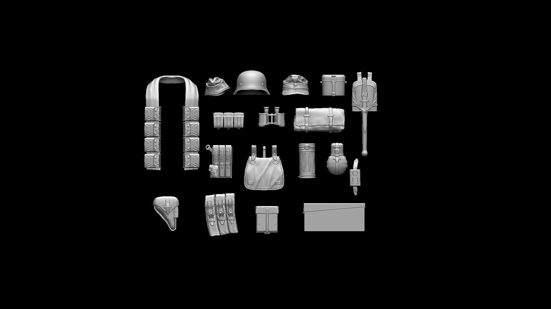 German equipment and weapon ww2 3D print model_20