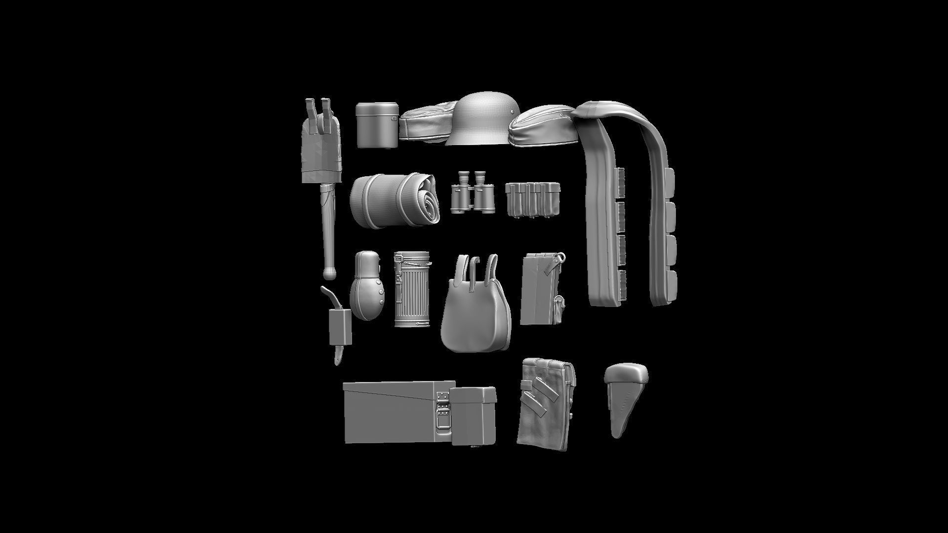 German equipment and weapon ww2 3D print model_7