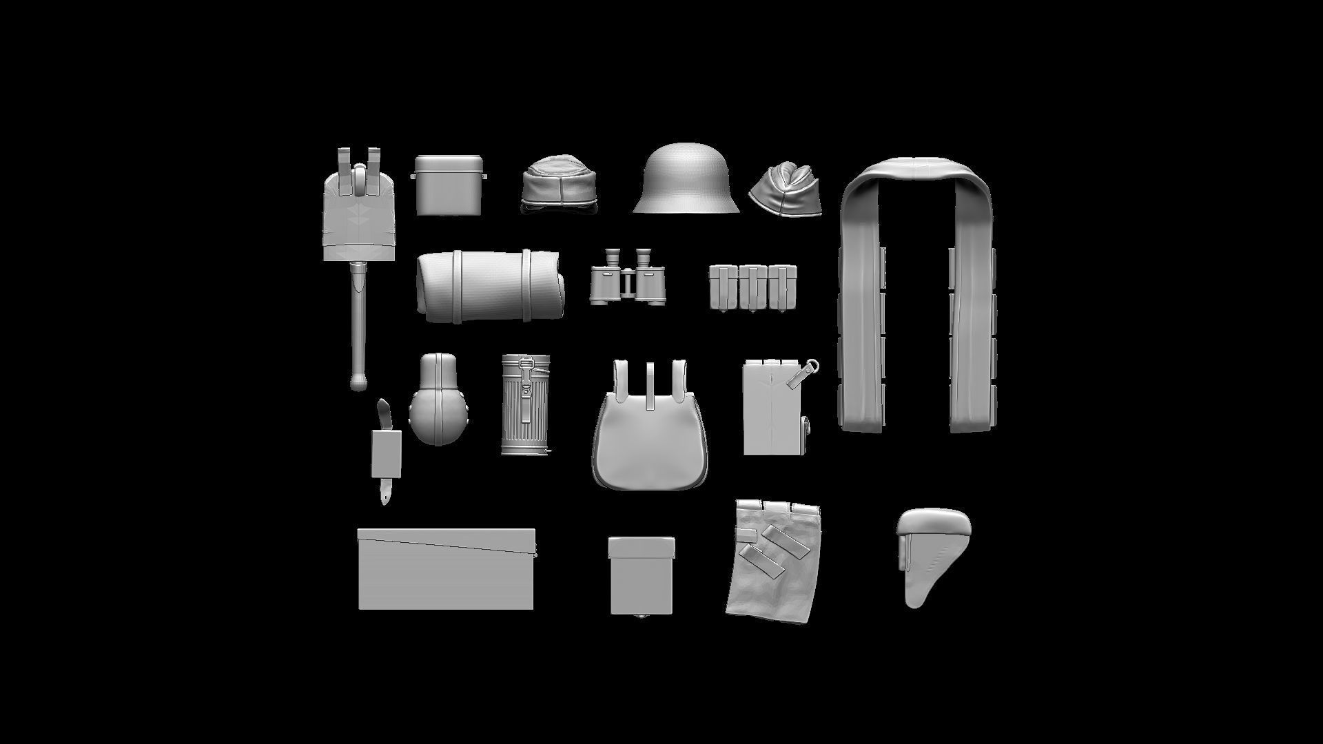 German equipment and weapon ww2 3D print model_24