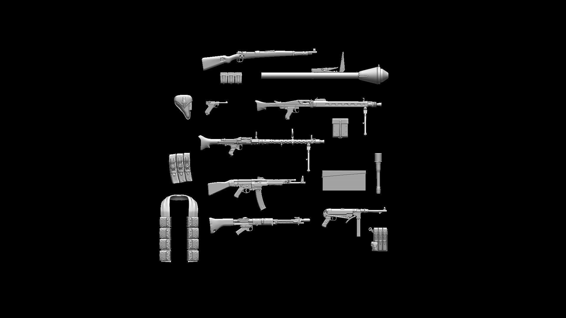 German equipment and weapon ww2 3D print model_28