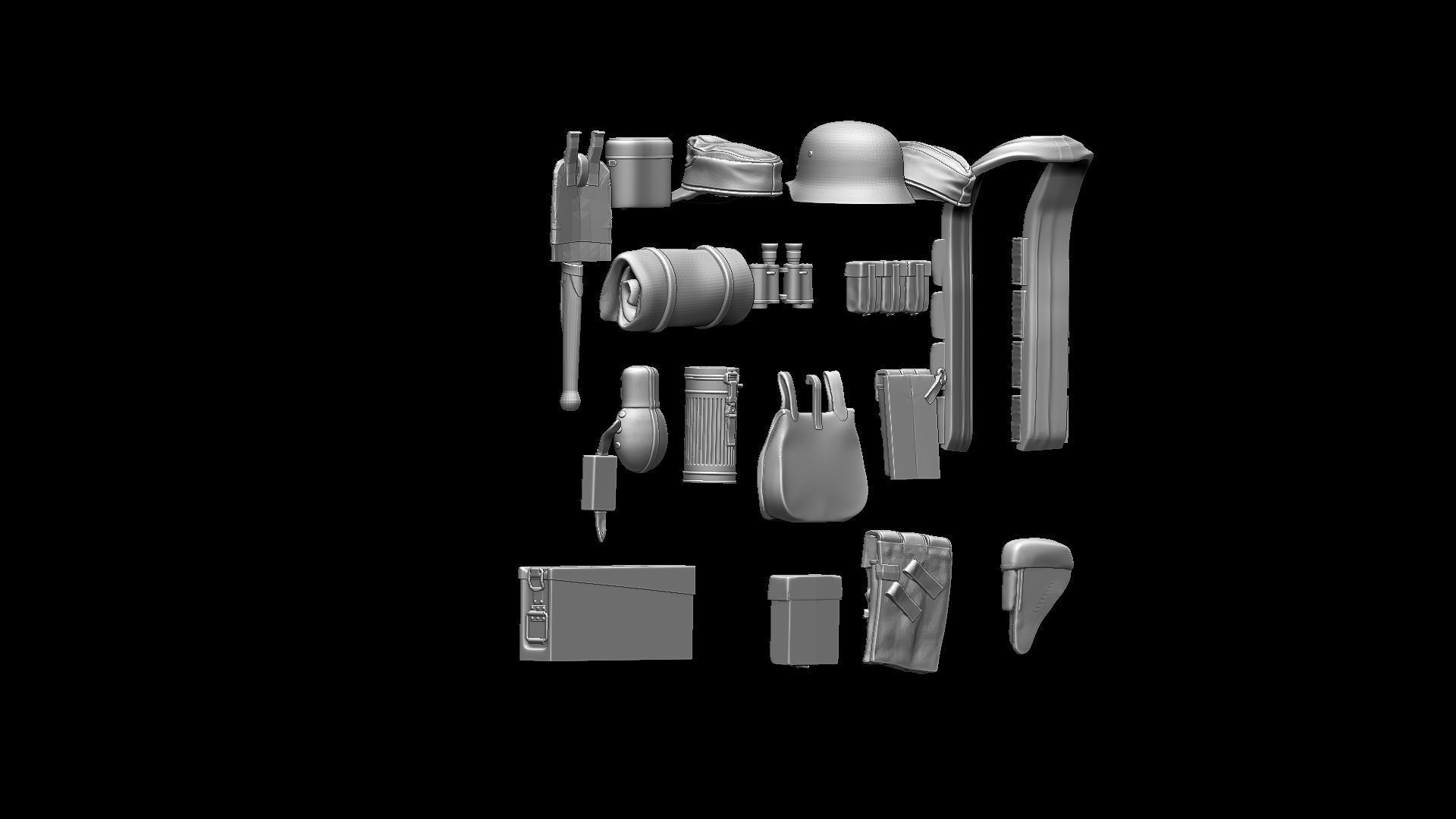 German equipment and weapon ww2 3D print model_25