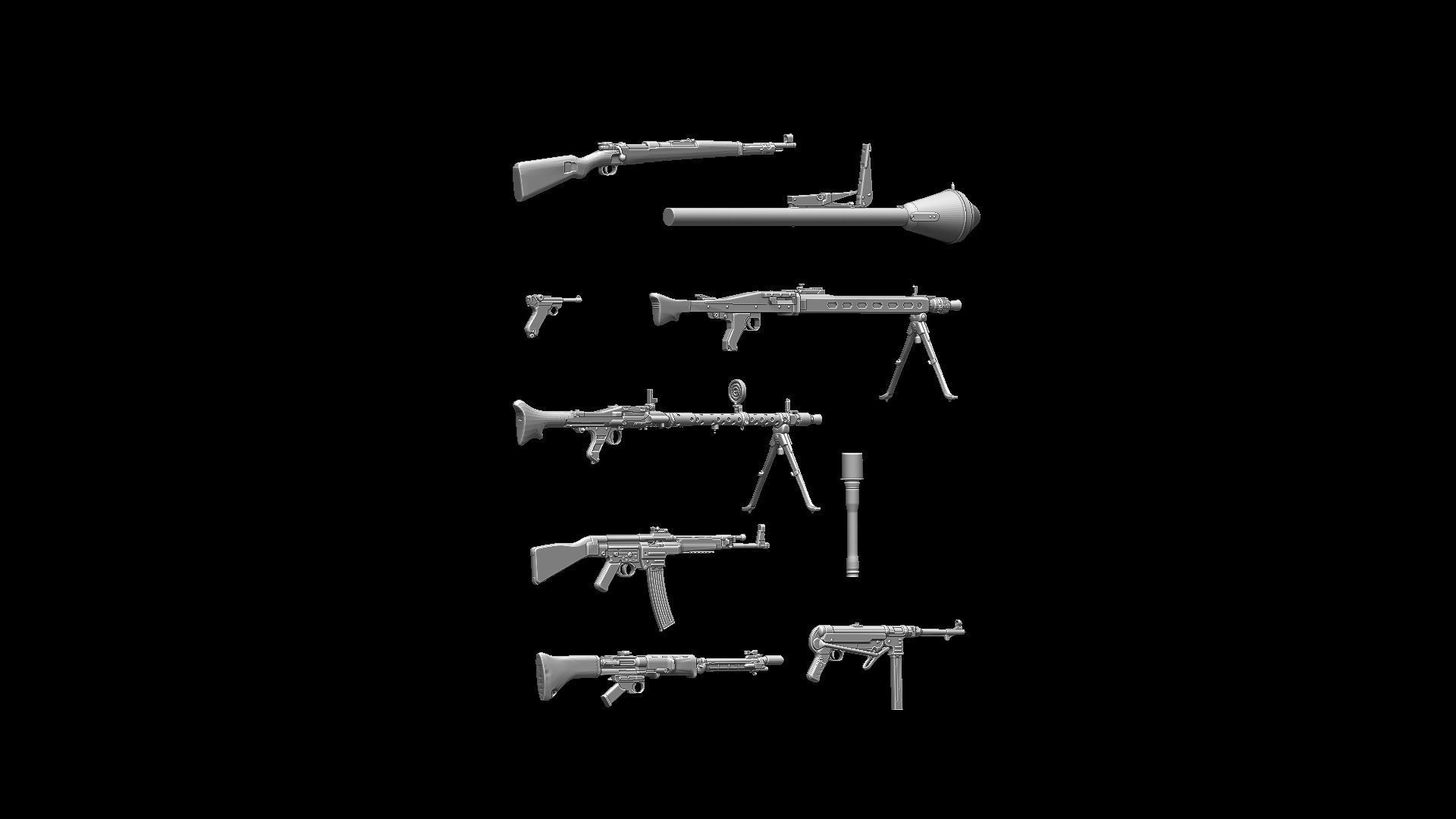 German equipment and weapon ww2 3D print model_15