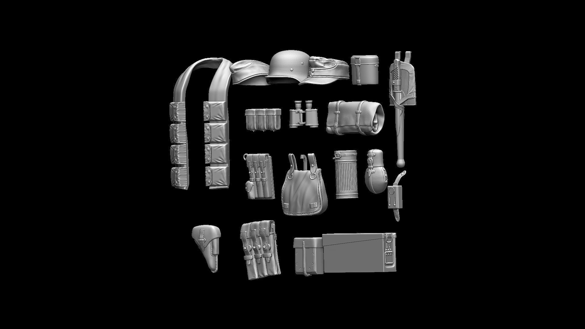 German equipment and weapon ww2 3D print model_5
