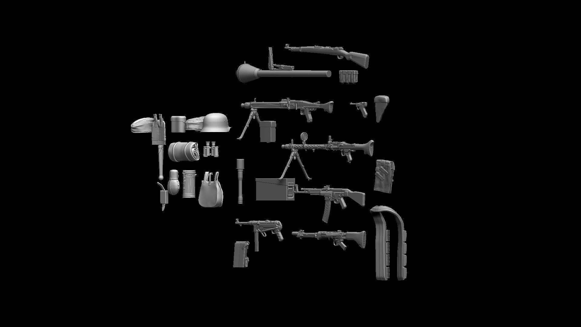 German equipment and weapon ww2 3D print model_11