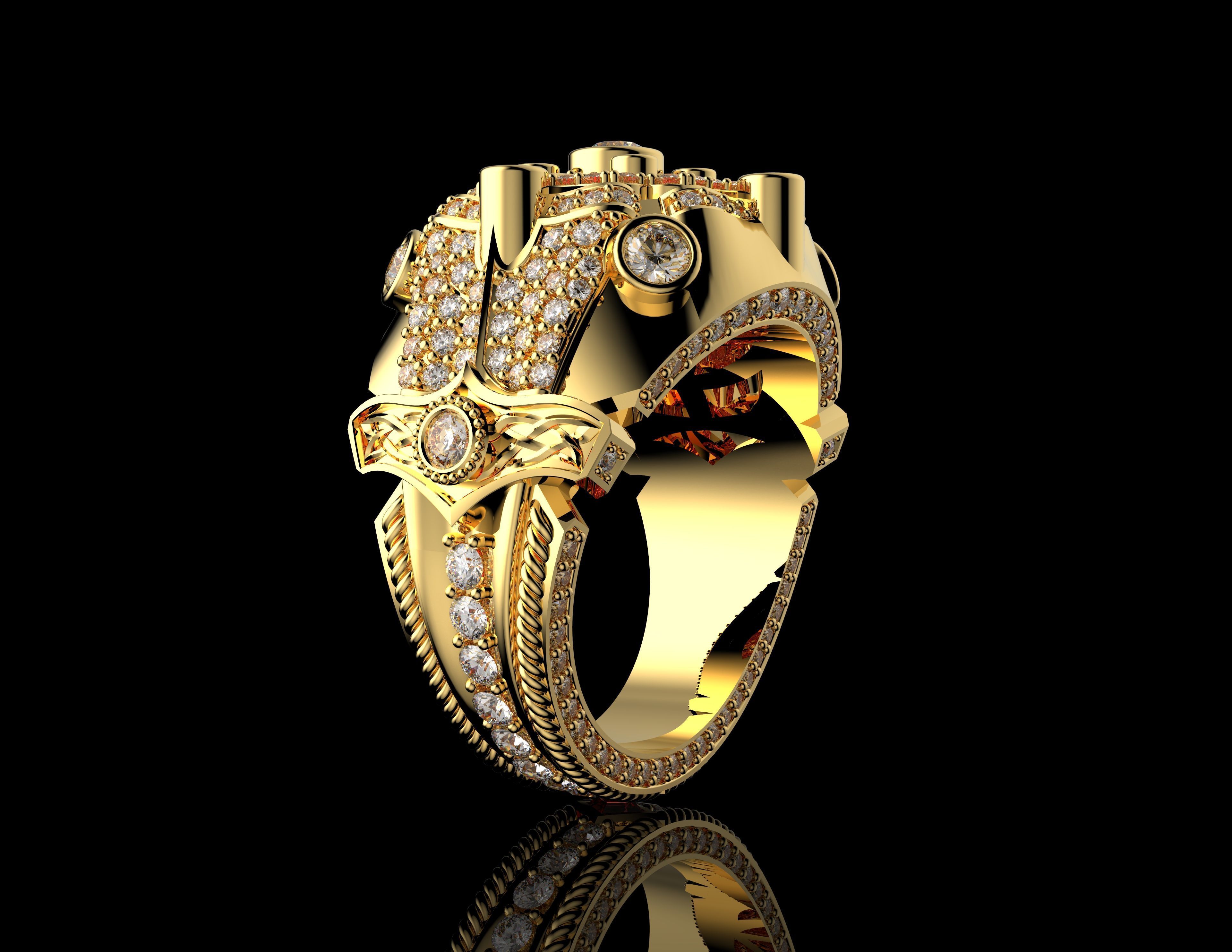 Gold N1422 3D print model_5