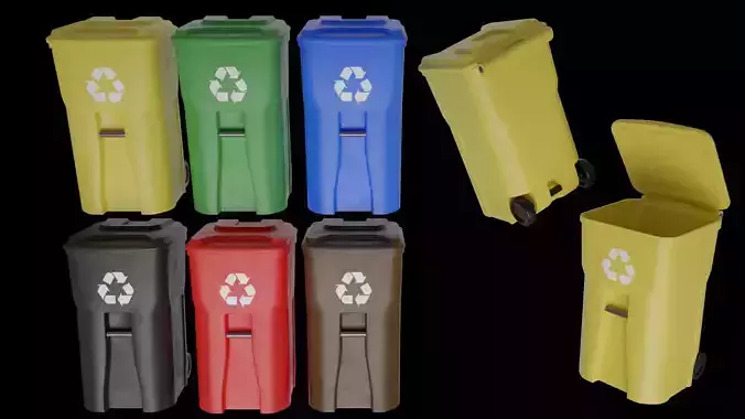 Recycling Bins - Multiple Colors
