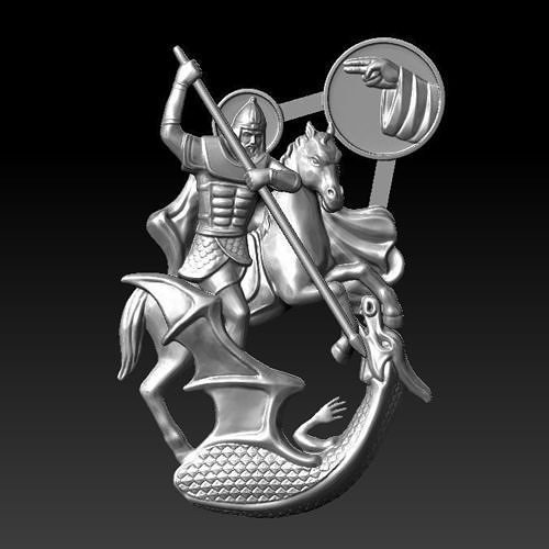 Saint George the Romani for free  Free 3D print model