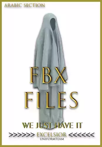 Women Islamic Prayer Dress 3D Model