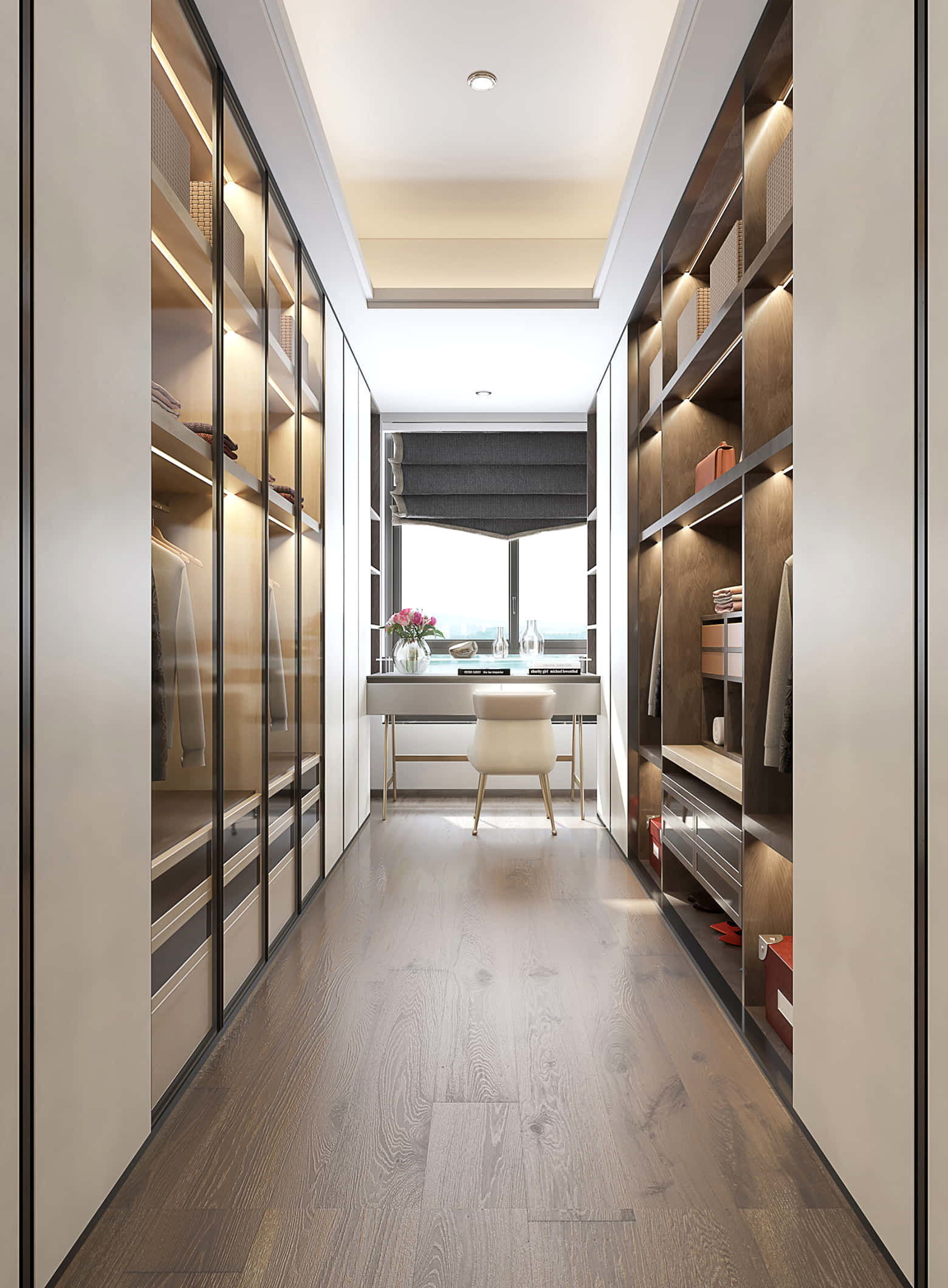 Modern Cloakroom Set  Cabinets Mirror Shelves Accessories Decor Low-poly 3D model_14