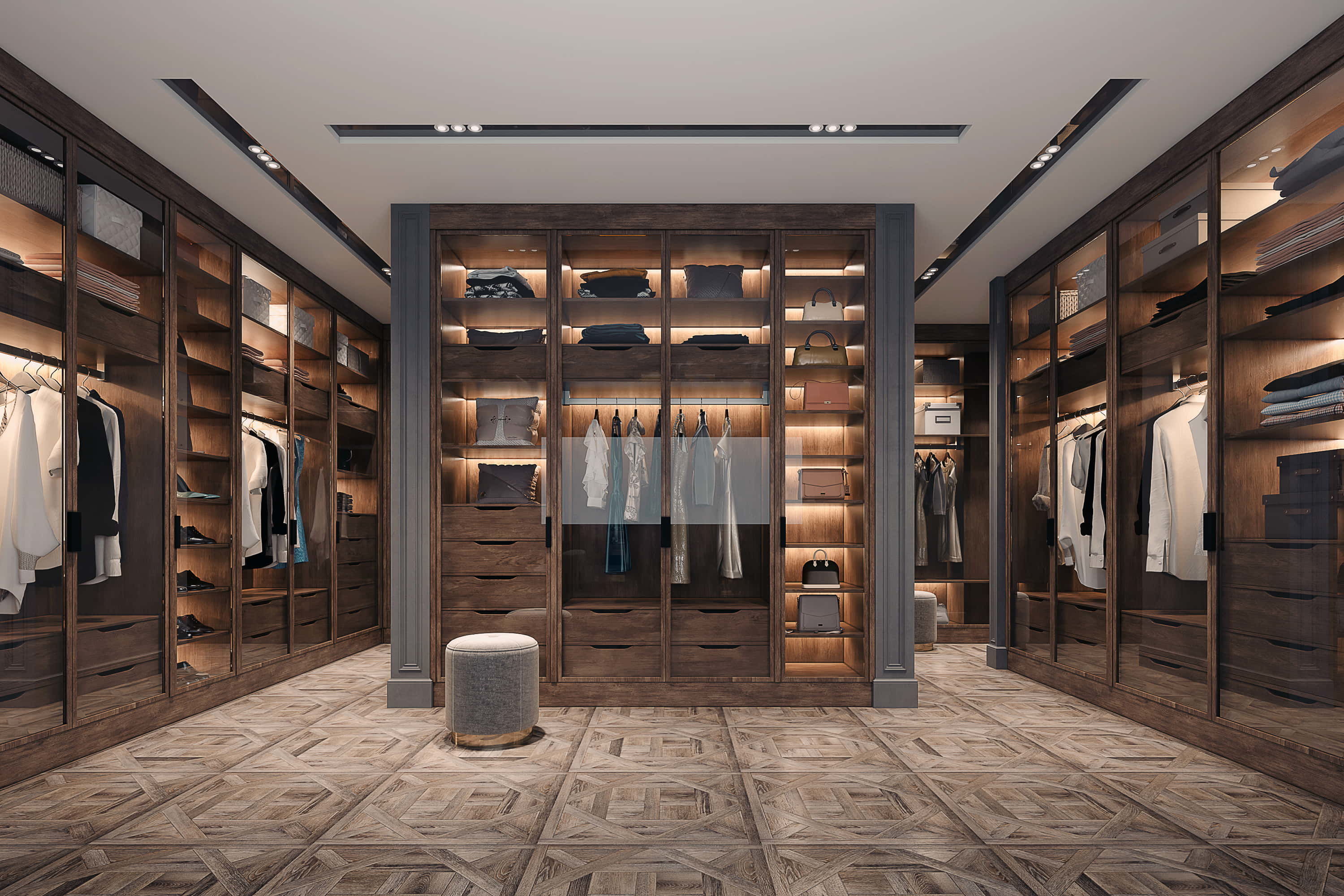 Modern Cloakroom Set  Cabinets Mirror Shelves Accessories Decor Low-poly 3D model_7