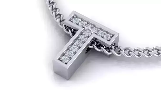Initial Letter Pendant T