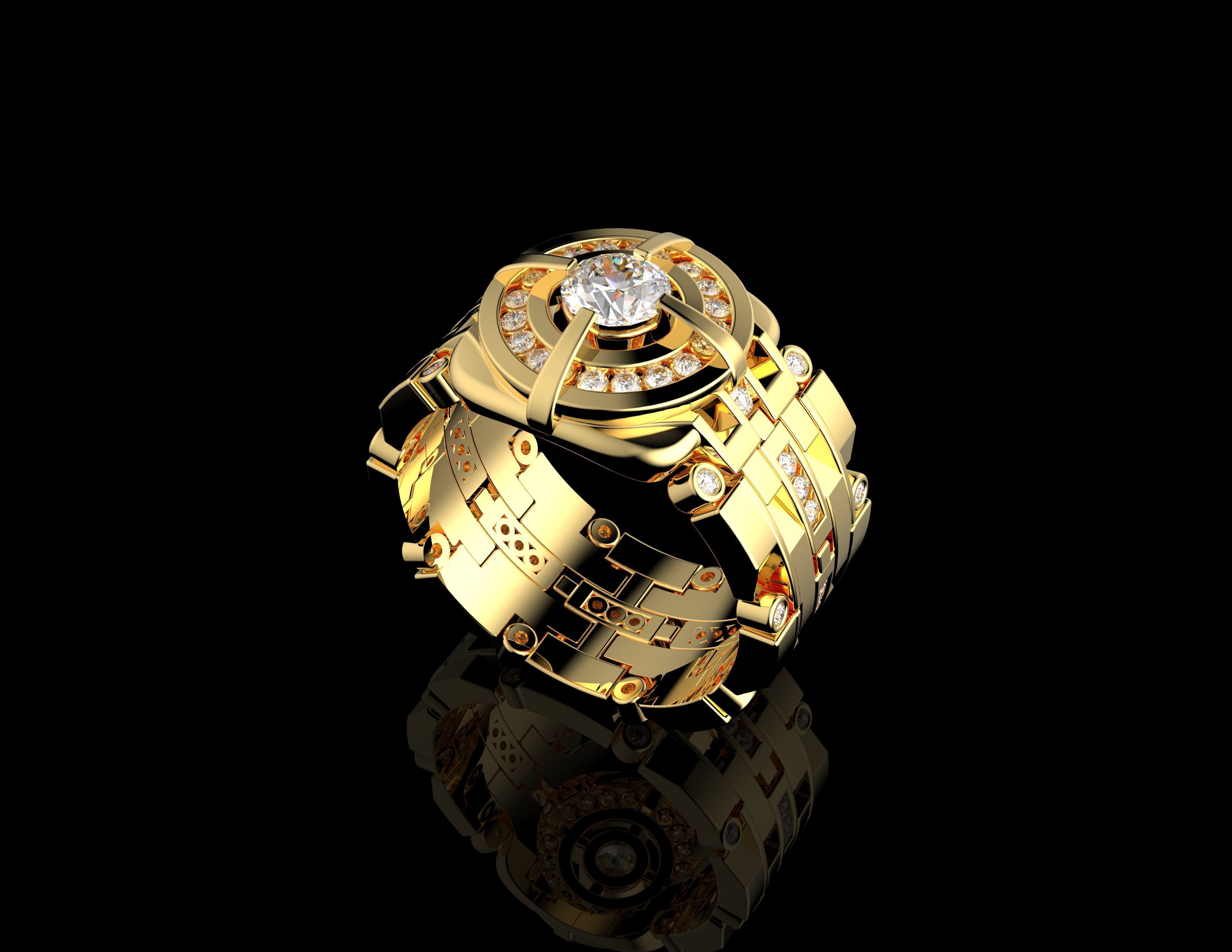 Gold N1423 3D print model_6